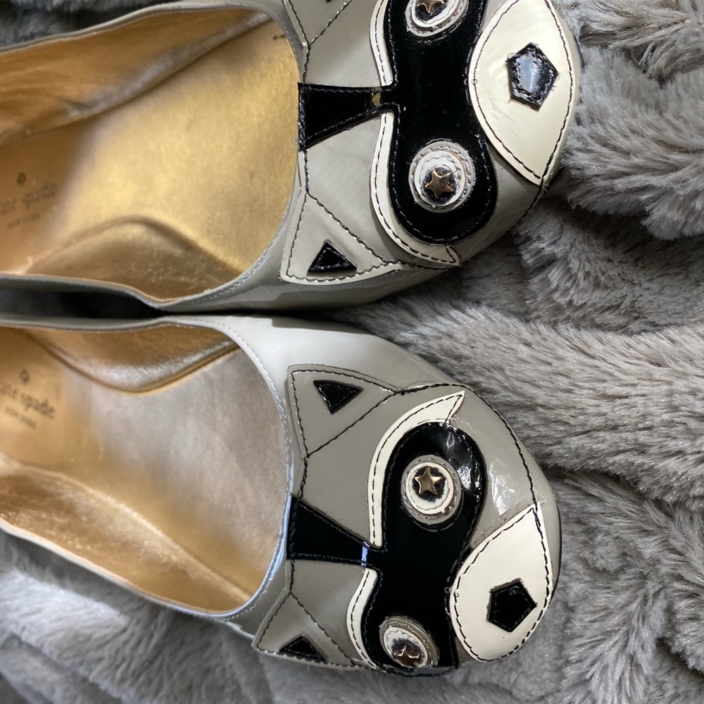 Kate Spade Jairo Raccoon Grey Patent Leather Ballet Flats. Size 10.5 - Picture 6 of 9
